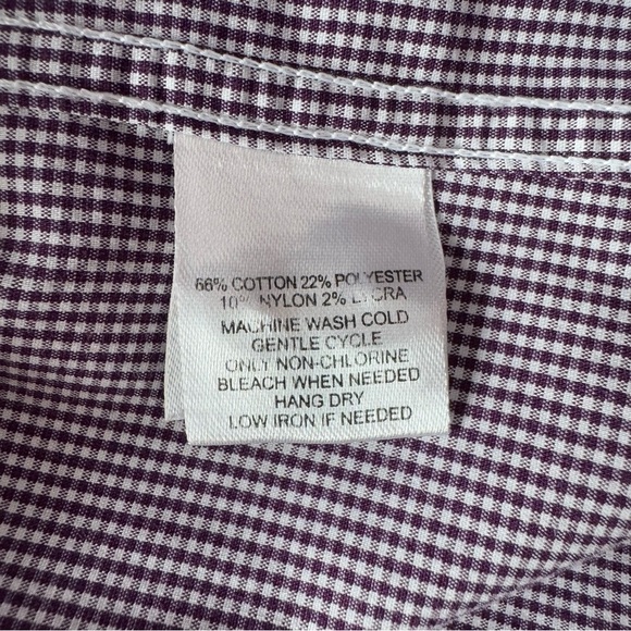 UNTUCKit Men's Purple Plaid Eldridge Dress Shirt Long Sleeve Size Large - Picture 6 of 7